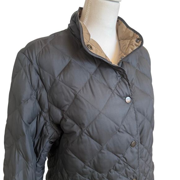 Eddie Bauer Goose Down 550 Jacket Women's Size Large Black Puffer Quilted - Picture 4 of 10